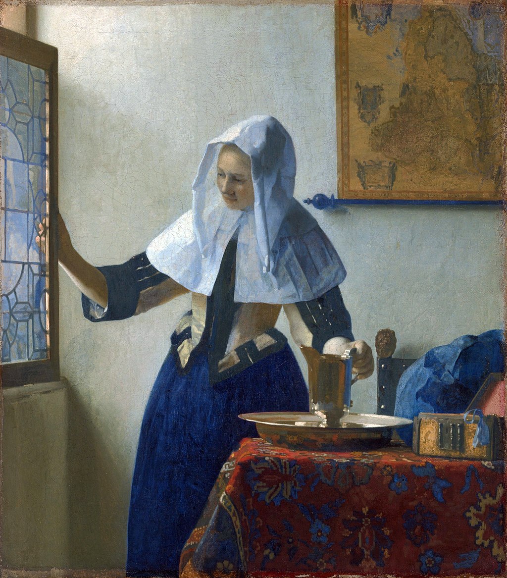 Young Woman with a Water Pitcher, Johannes Vermeer. Image 1