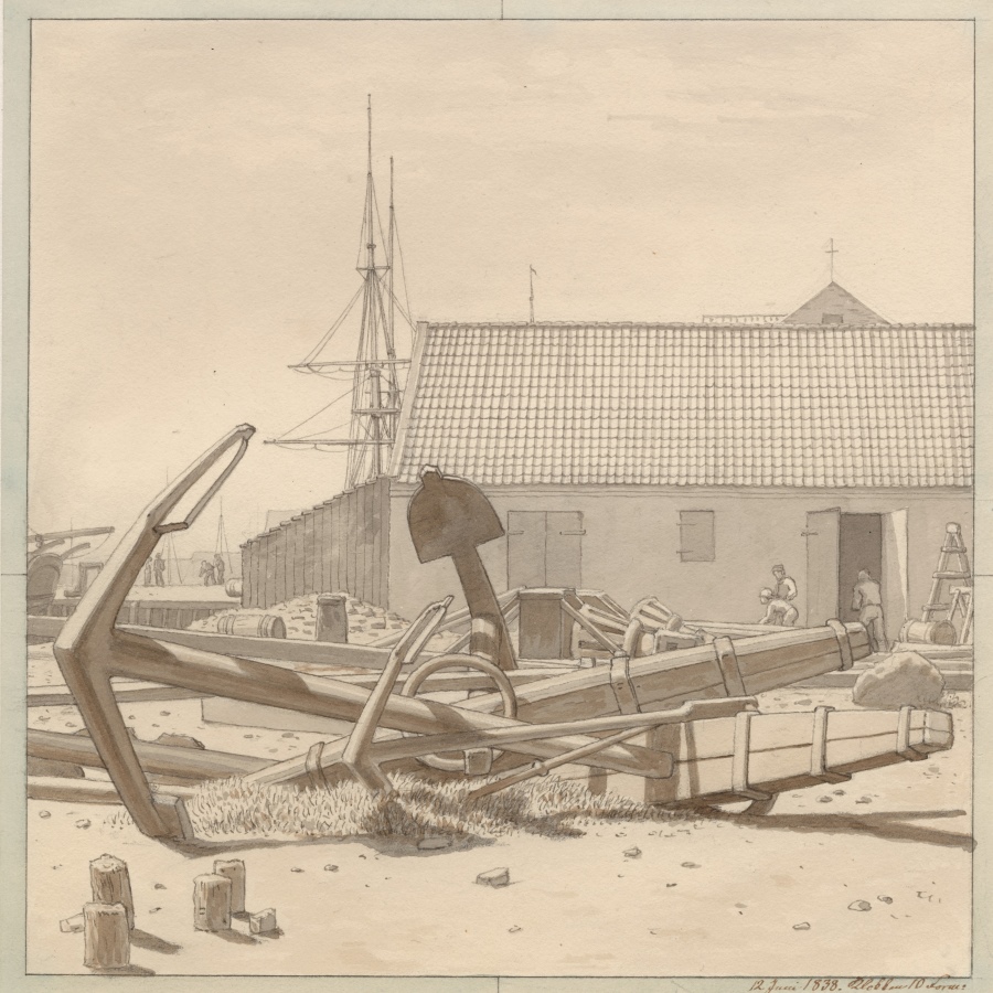 Anchors in a Copenhagen Square, 1838. Image 2