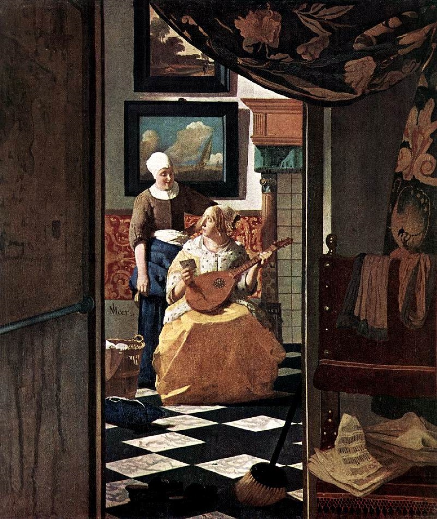 The Love Letter, Johannes Vermeer, 1669-70. – Wikipedia Commons