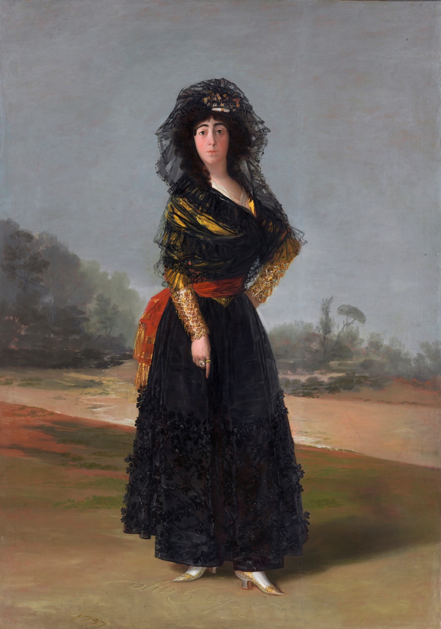 Francisco de Goya y Lucientes, The Duchess of Alba, 1797.  Oil on canvas, 210.3 x 149.3 cm.  On loan from The Hispanic Society of America, New York, NY