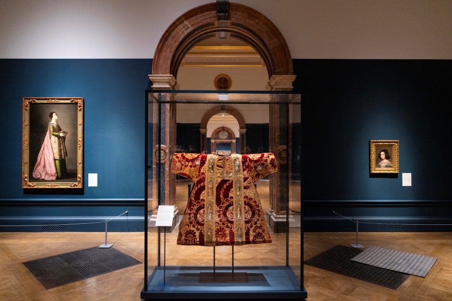 Installation view of the 'Spain and the Hispanic World: Treasures from the Hispanic Society Museum & Library' exhibition at the Royal Academy of Arts, London 