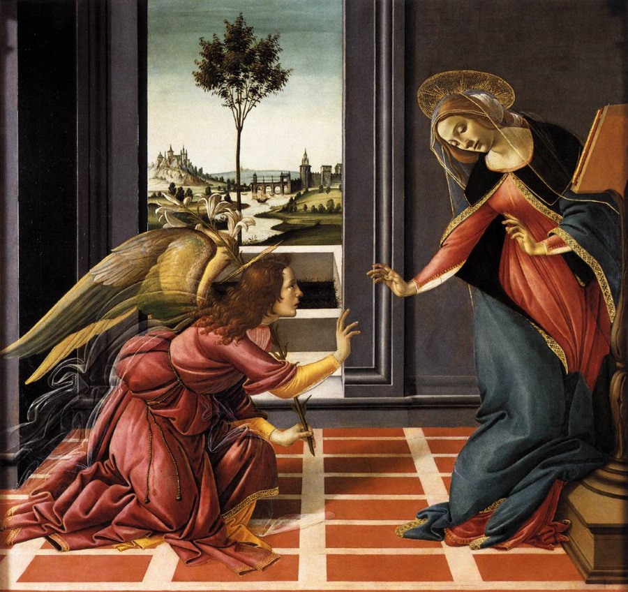 The Annunciation, Sandro Botticelli, 1489