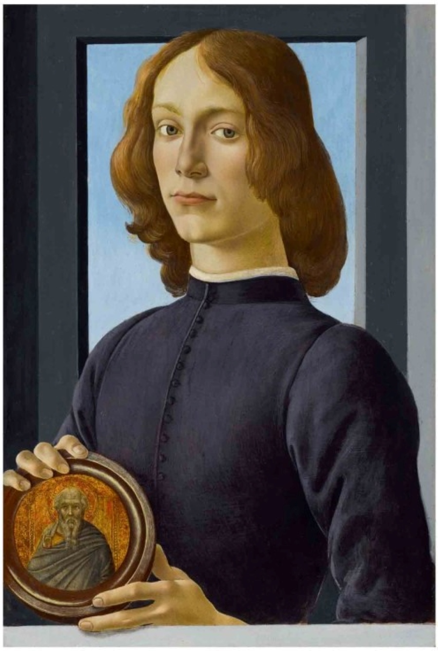 Young Man Holding a Roundel, Sandro Botticelli, 1480-1485