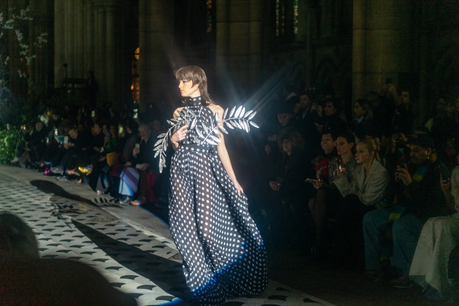 Spanish designer Juana Marta during Fashion Week in Paris. Image 3