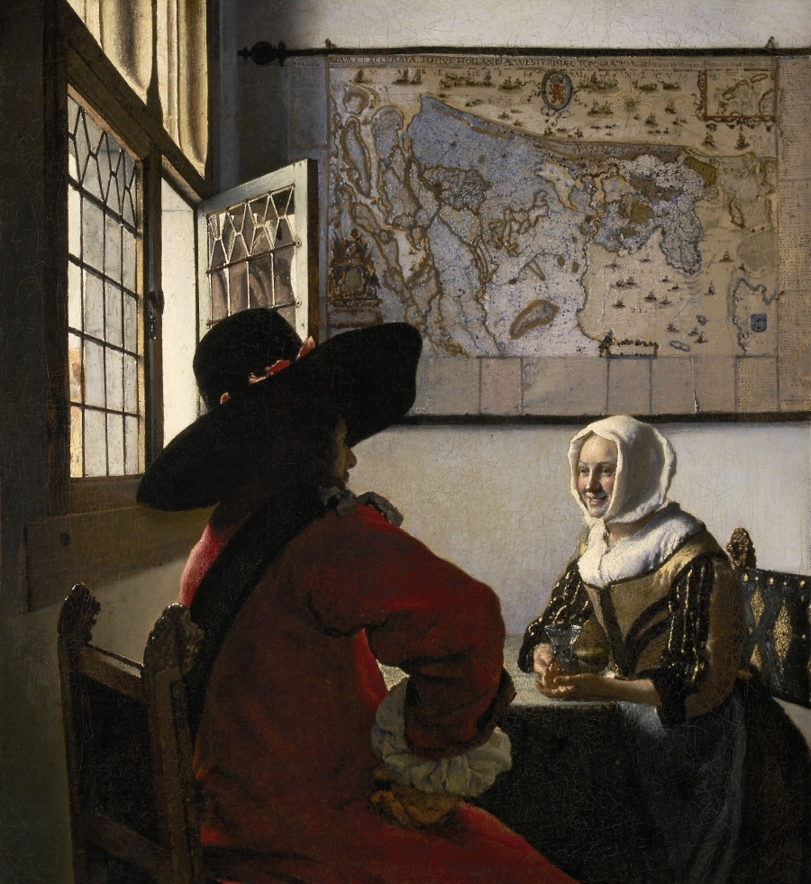 Officer and Laughing Girl,  Johannes Vermeer, c. 1657. - Wikimedia Commons