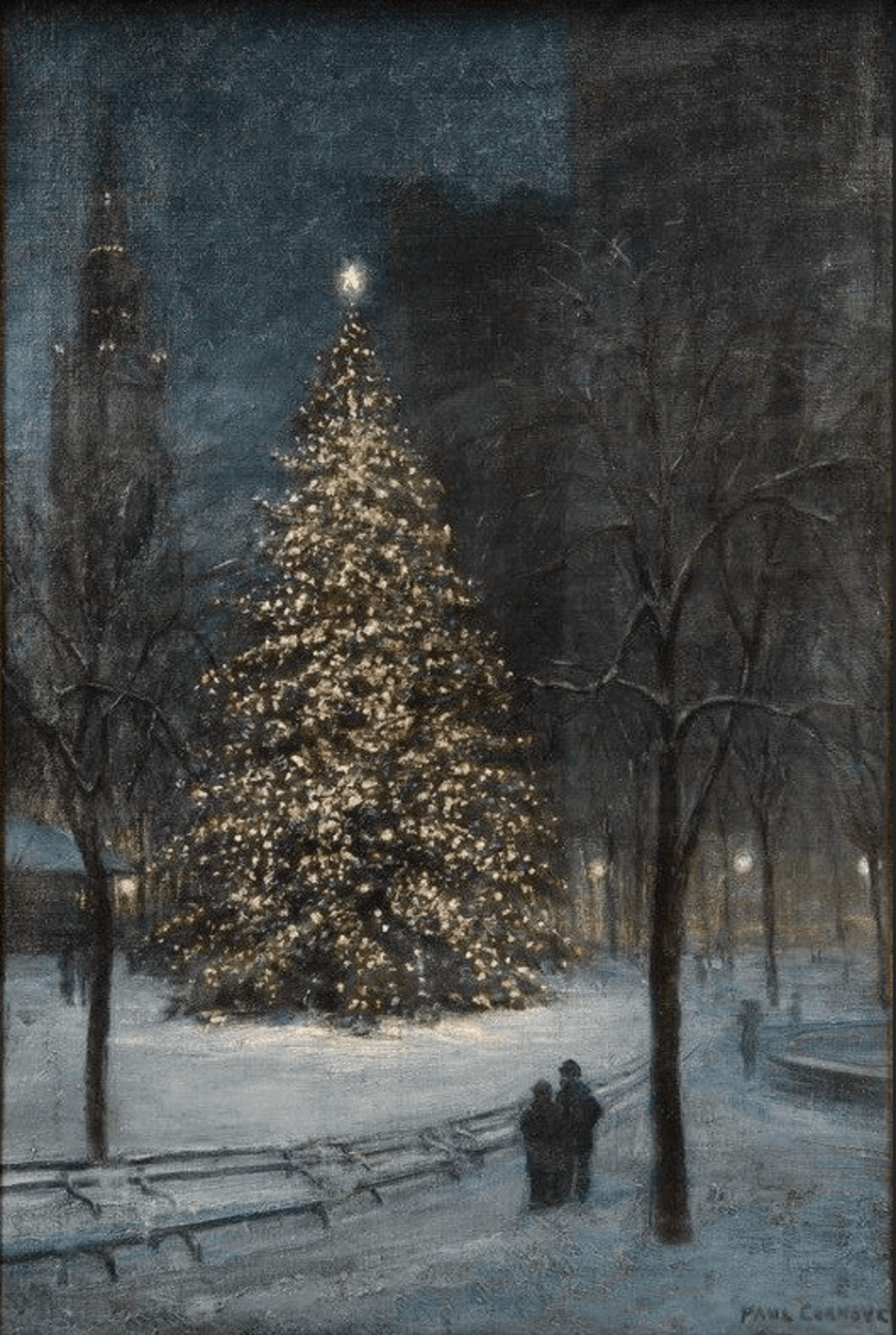 Paul Cornoyer, Christmas in Madison Square Park © Artnet - Alina MAKSIMOVA