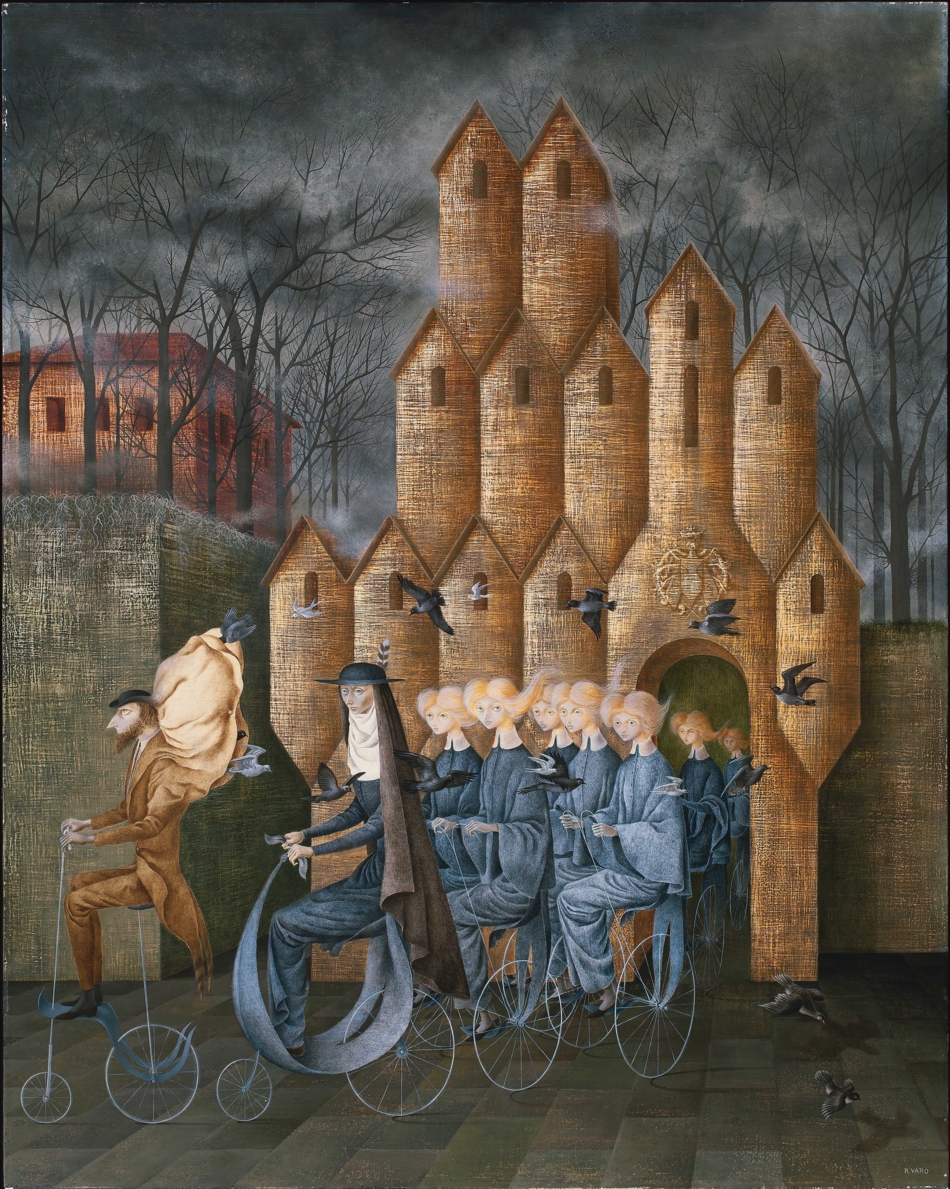 Remedios Varo - To The Tower 1961. Private collection © DACS, 2021 - Marina WATSON