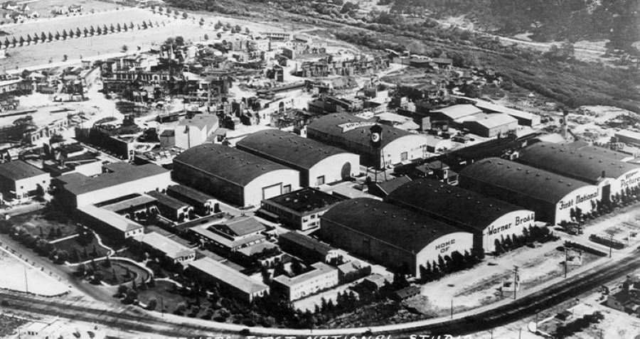 Warner Brothers’ First National Studios, High Angle View, Burbank, Los Angeles, California, USA