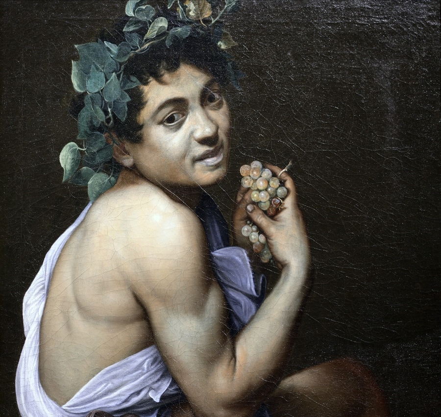 Self Portrait of Bacchus (details) by Caravaggio 