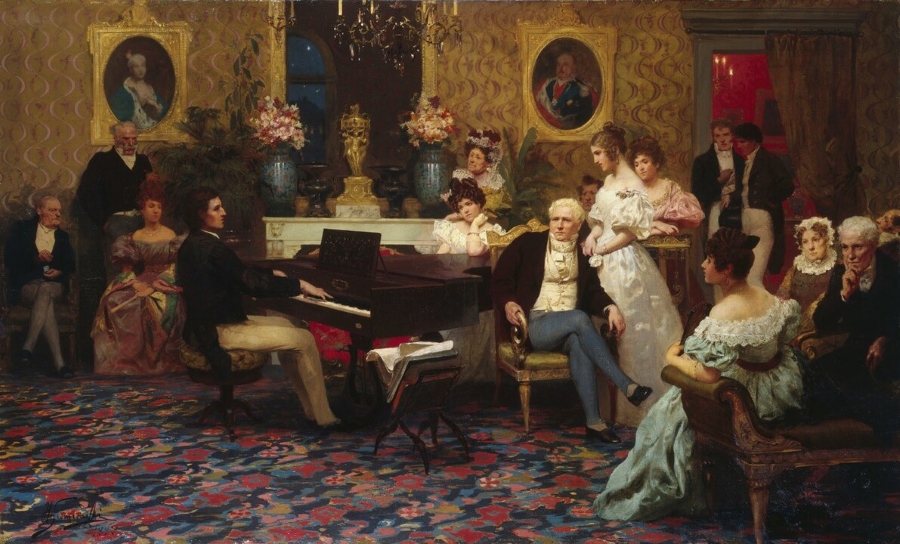 Chopin plays for the Radziwiłłs by Henryk Siemiradzki, 1887