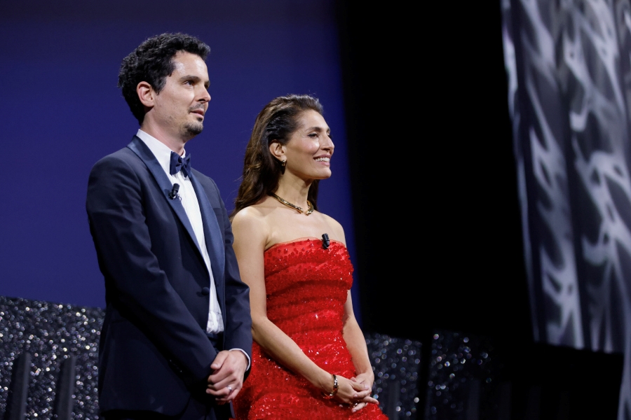 Damien Chazelle and Caterina Murino. Image 1