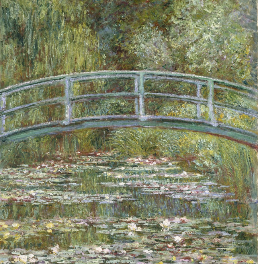 Japanese Bridge over a Pond of Water Lilies (1899)