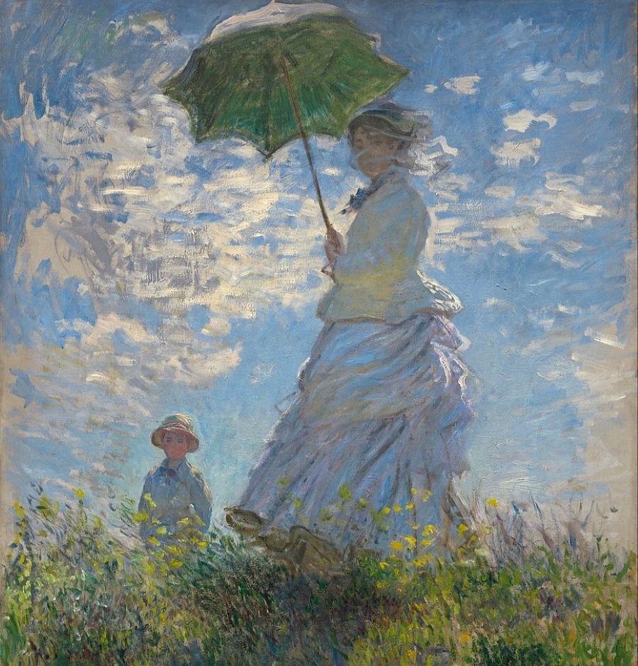 Woman with a Parasol – Madame Monet and Her Son (1875)