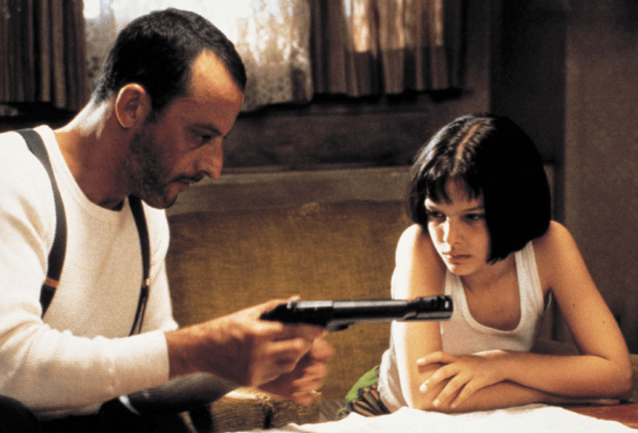 Natalie Portman and Jean Reno in Leon the Professional (1994)