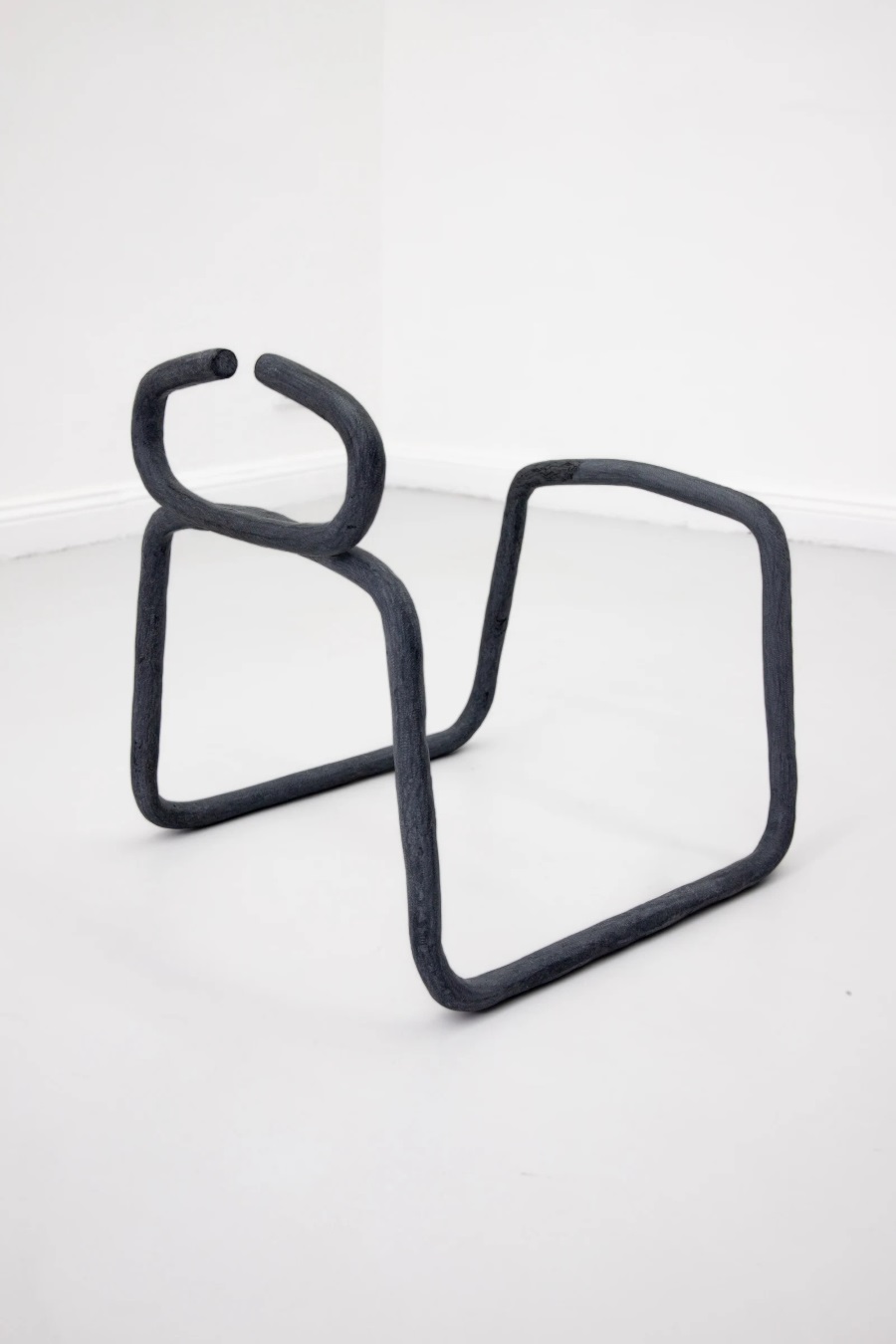 Companion Stool (Handles), 2023.  Steel, modeling compound. Image 2