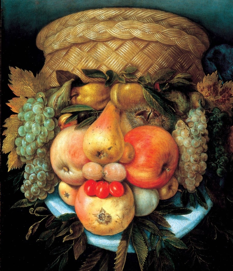 The Fruit Basket, Giuseppe Arcimboldo, 16th century
