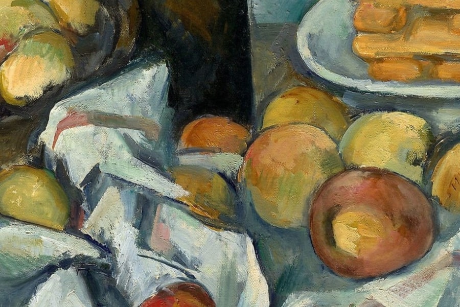 The Basket of Apples details by Paul Cézanne. Image 2