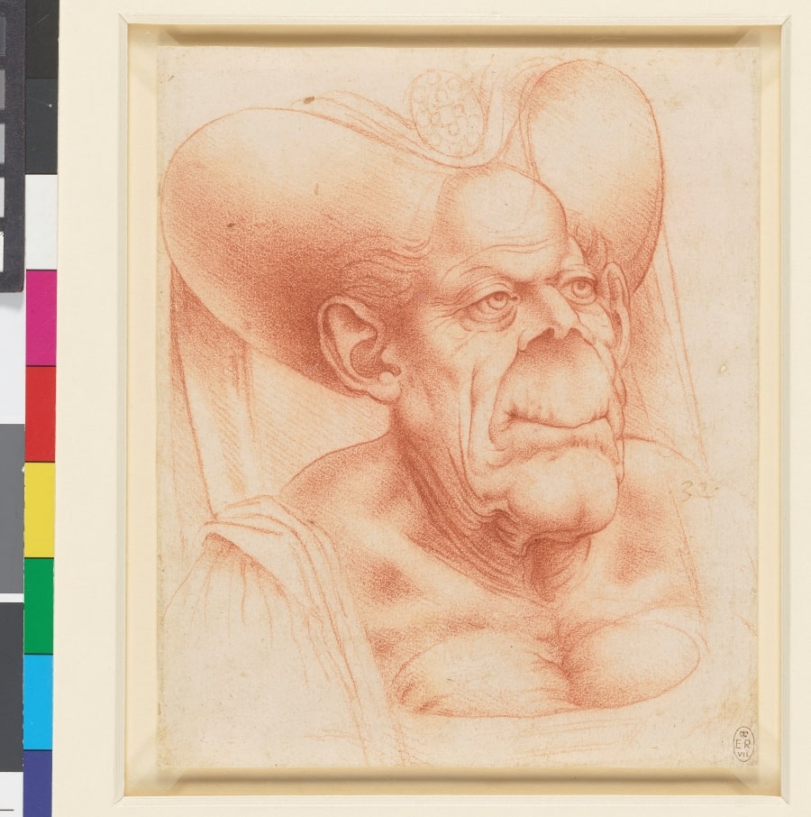 Francesco Melzi, after Leonardo The bust of a grotesque old woman. Art De Vivre Francesco Melzi, after Leonardo The bust of a grotesque old woman