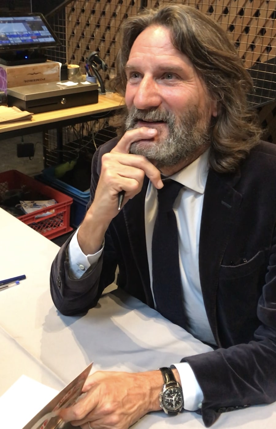 The presentation of French writer Frédéric Beigbeder's new book