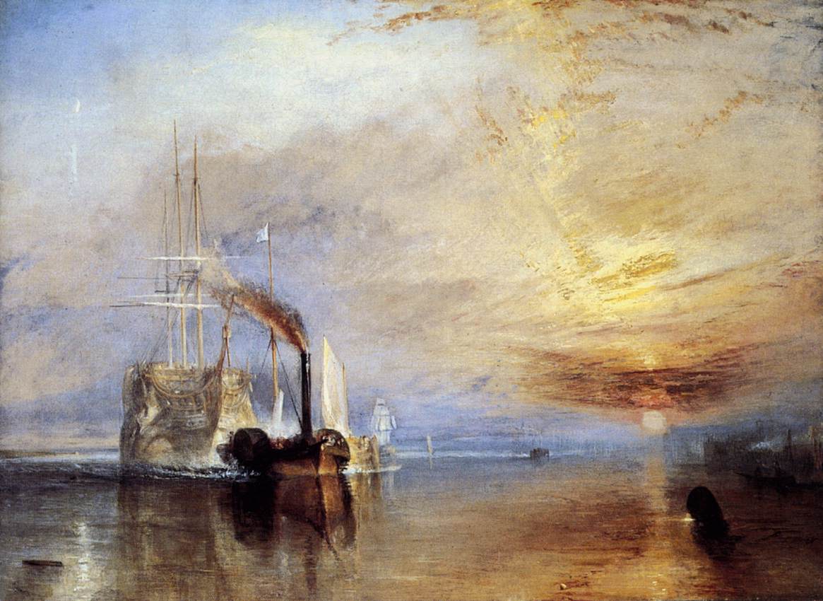 The Fighting Temeraire, tugged to her last berth to be broken up, 1838, William Turner, c. 1838-1839