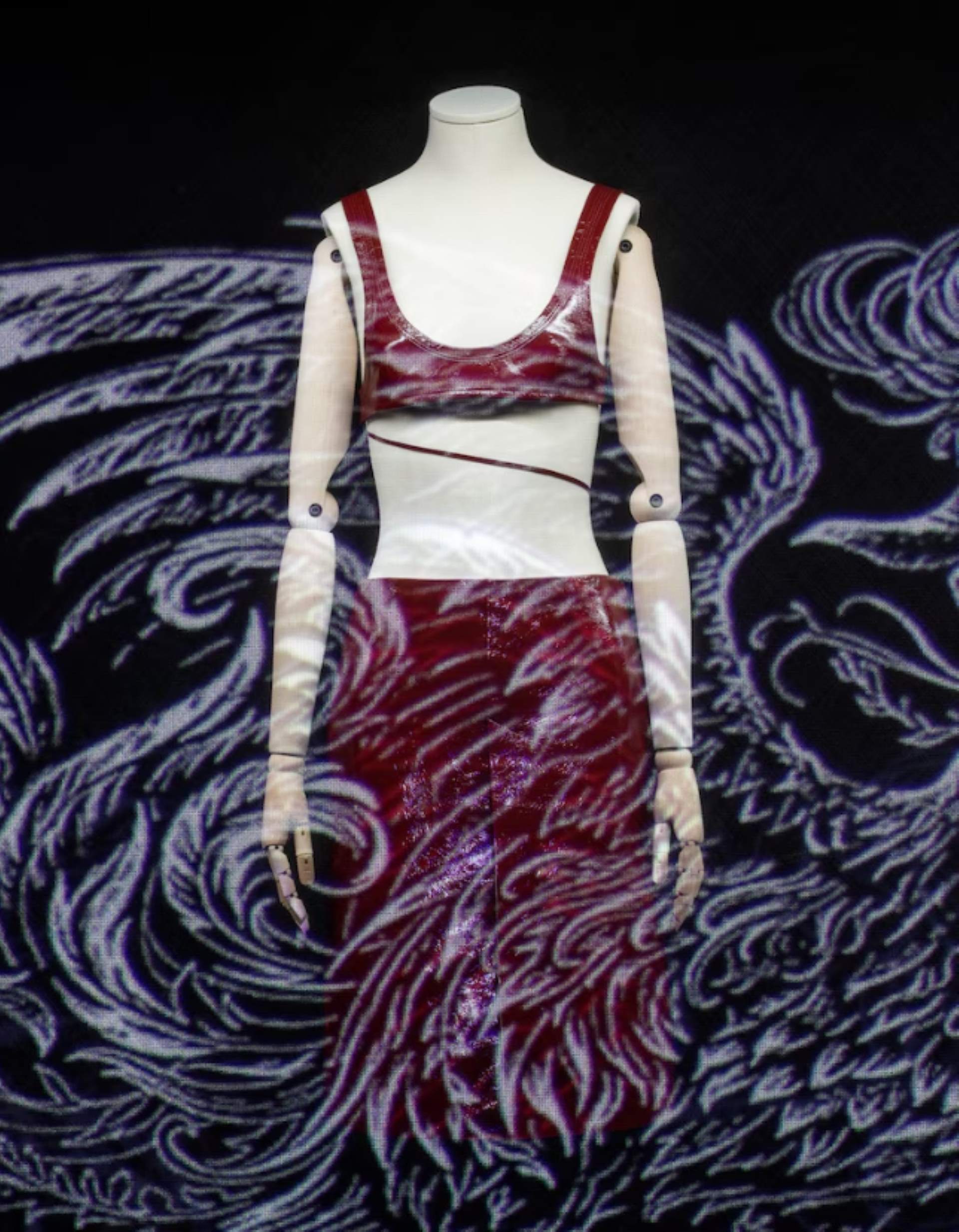 Presented outfit at Gucci Cosmos Exhibition