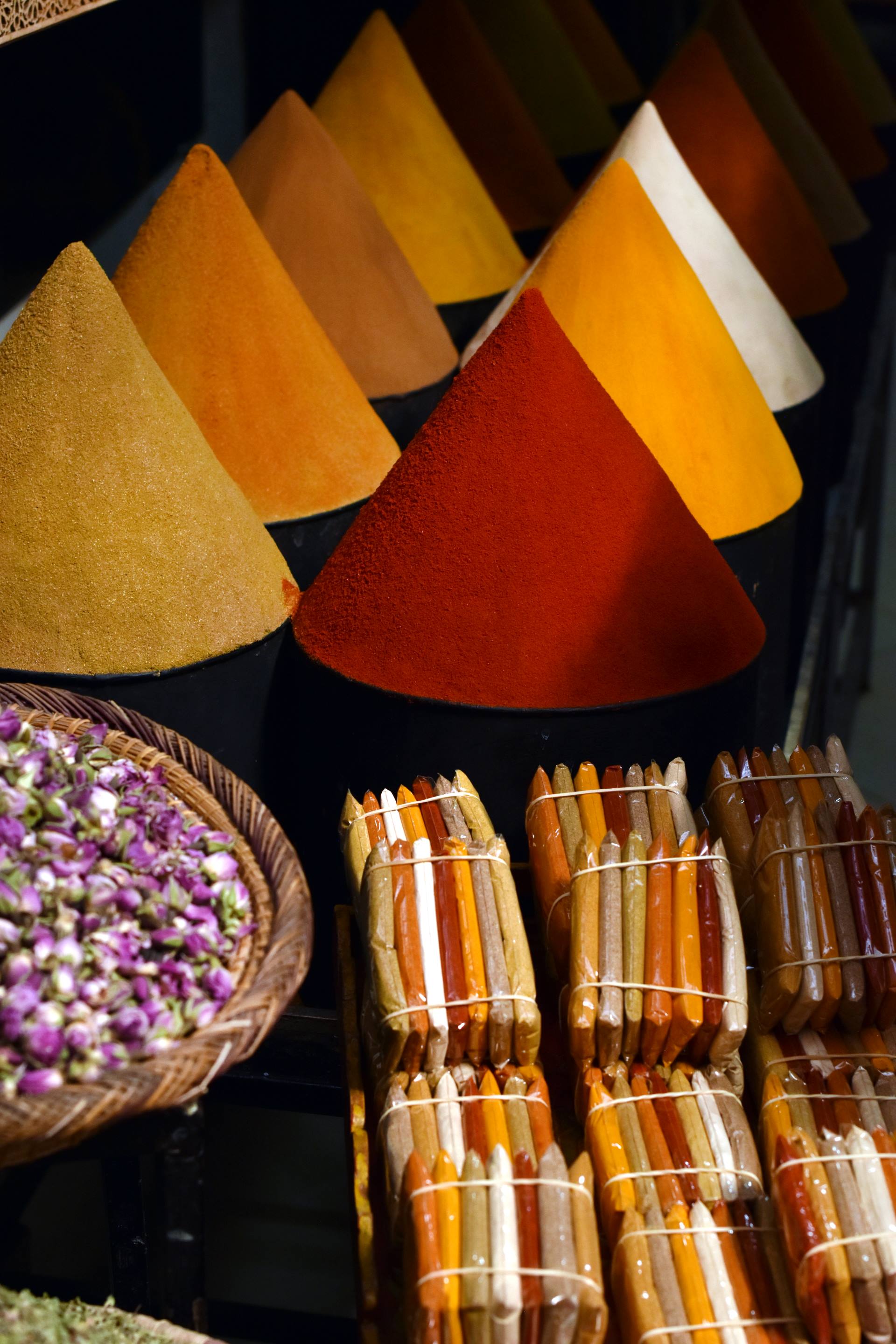 Moroccan spices at the market