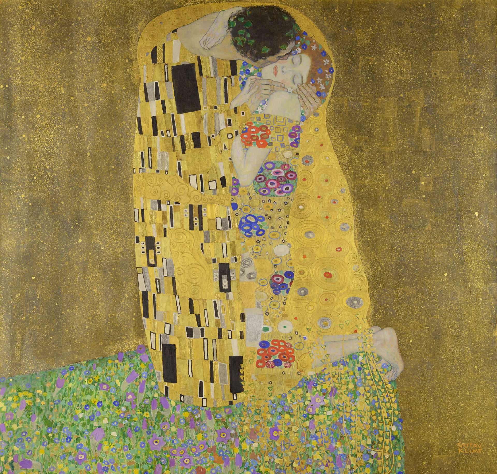 Gustav Klimt ‘The Kiss’, 1907-1908