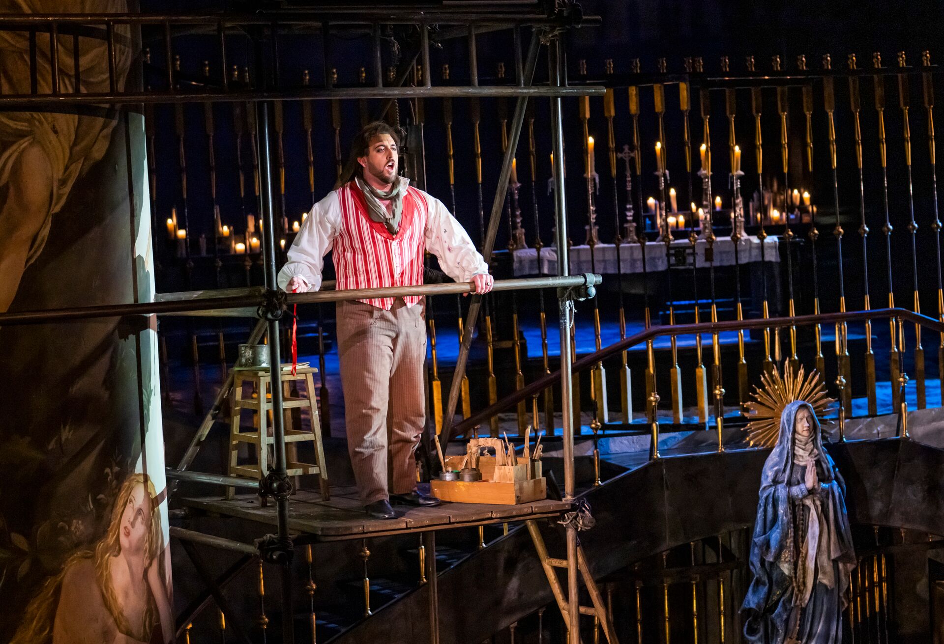 Freddie De Tommaso as Mario Cavaradossi in Tosca, The Royal Opera @2021 ...